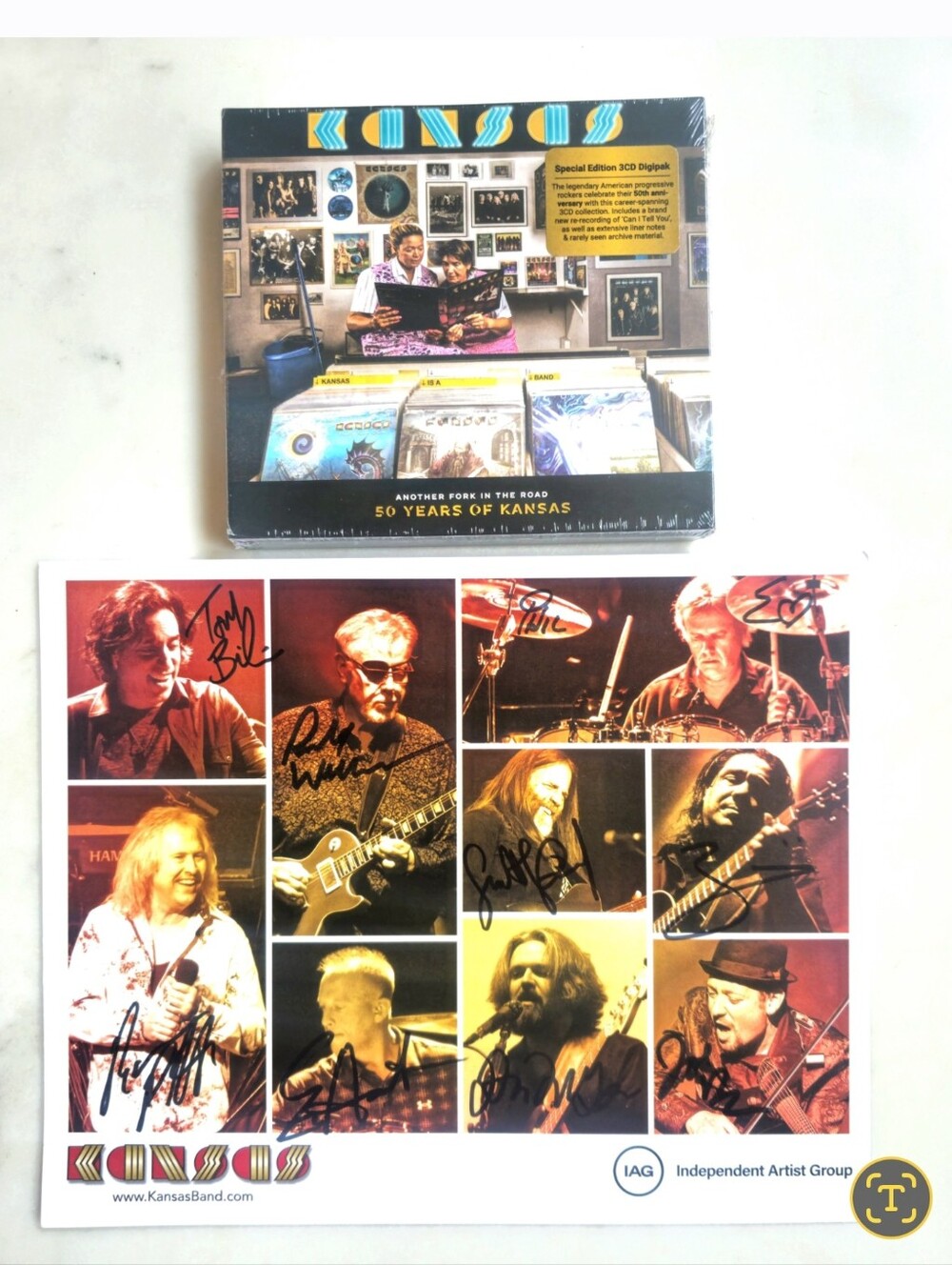 NWT KANSAS 50 years Cd Set + Signed Photo Card of The Band